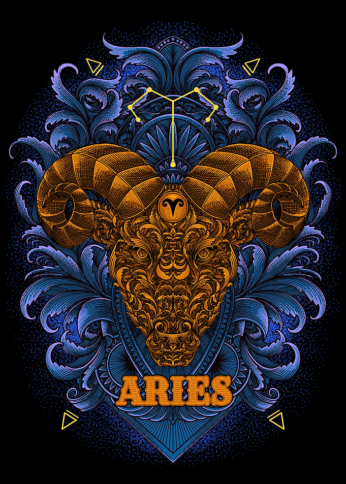 Aries Zodiac Sign Art