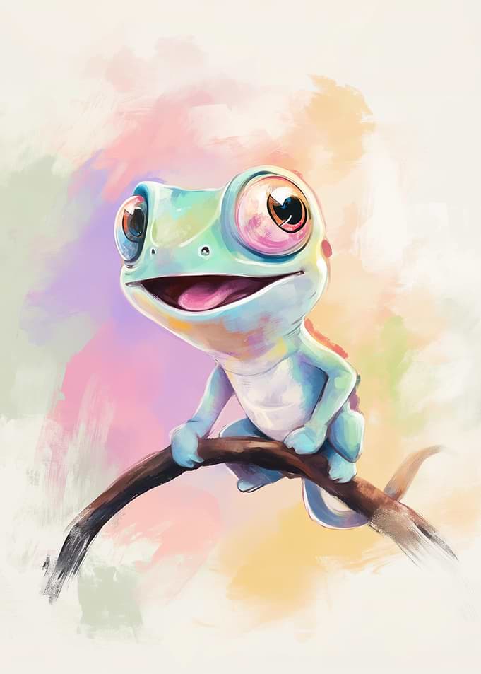 Smiling Gecko Illustration