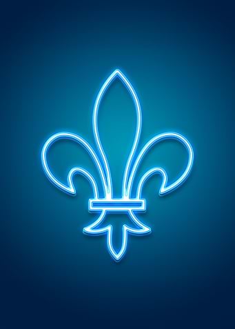 Neon Fleur-de-lis