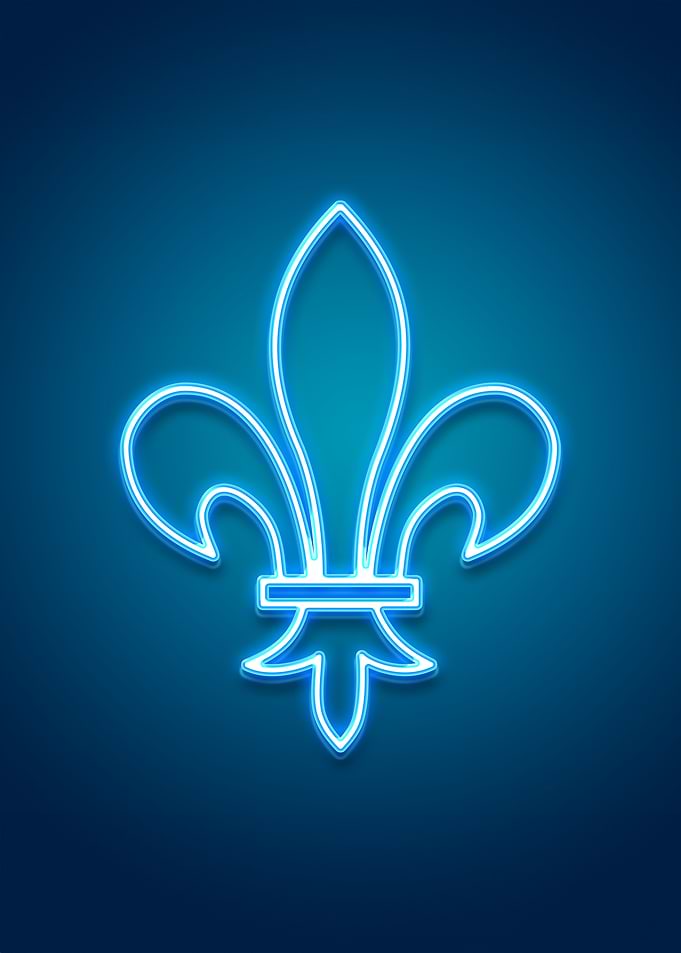 Neon Fleur-de-lis