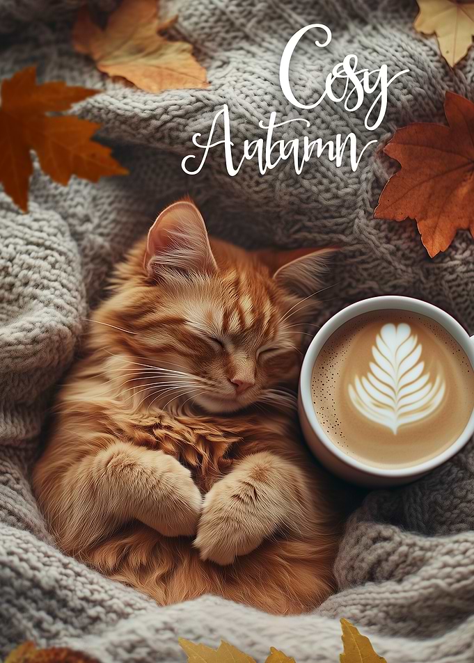 Cozy Autumn Cat
