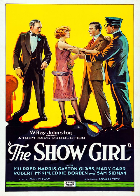The Show Girl Movie Poster — vintage film art printed on metal