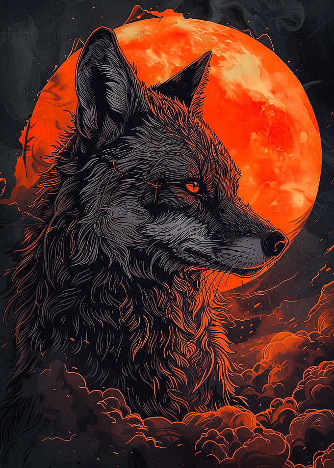 Wolf Blood Moon