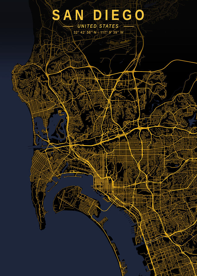 San Diego Golden City Map