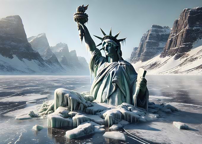 Frozen Statue of Liberty