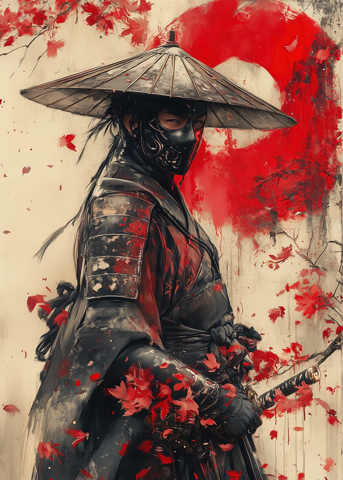 Cherry Samurai Warrior