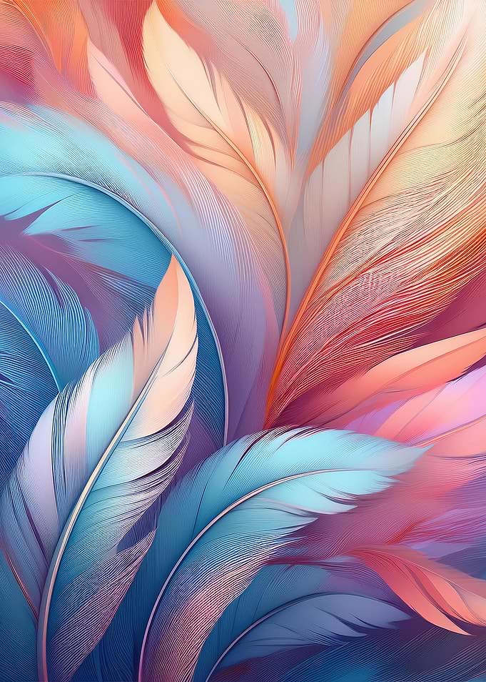 Abstract Feather Art