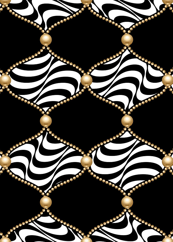 Black & White Zebra Chain Pattern
