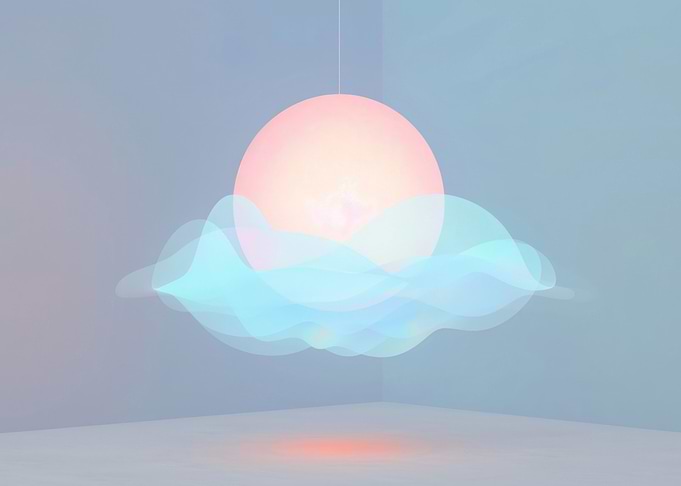 Abstract Cloud Lamp