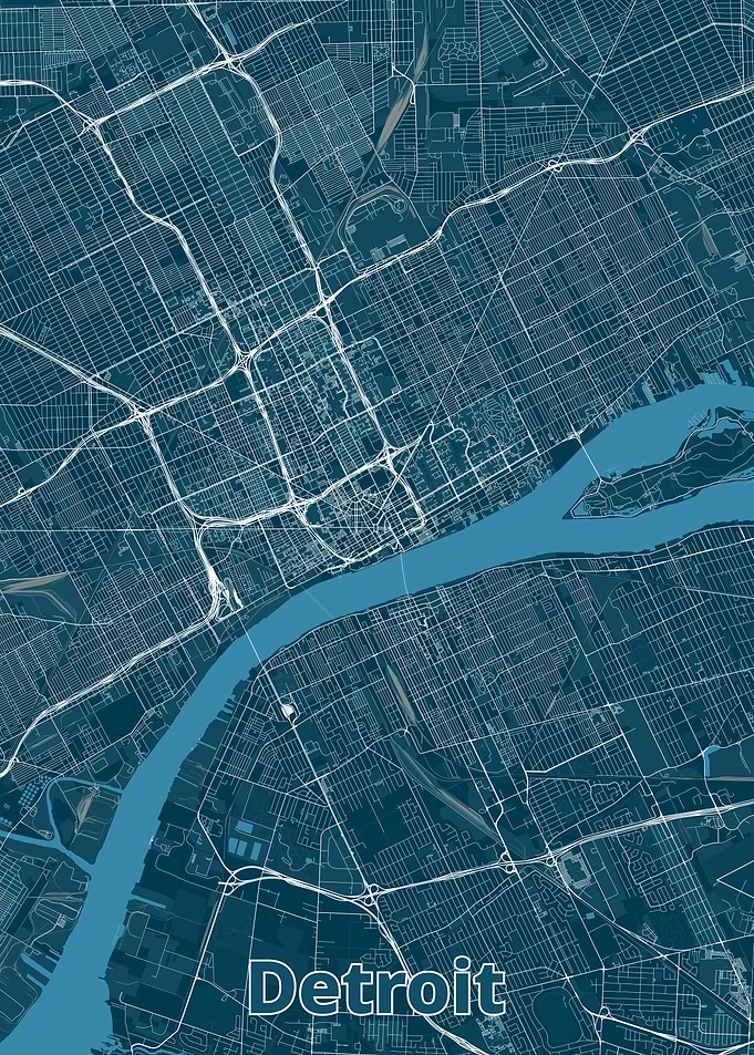 Detroit City Map