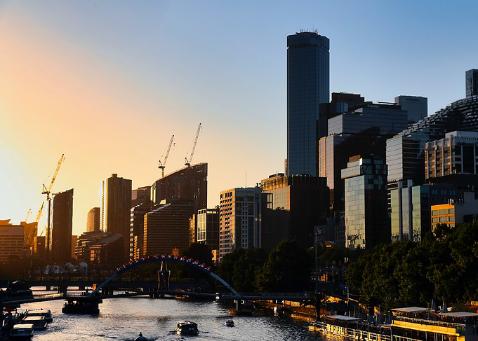 Melbourne at Sunset