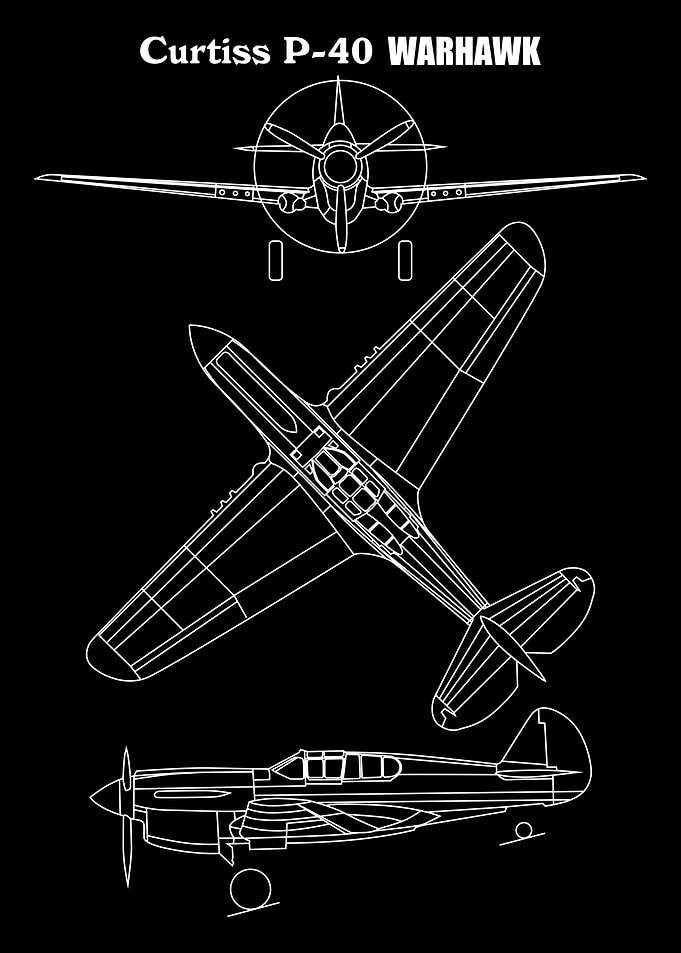 Curtiss P-40 Warhawk Blueprint