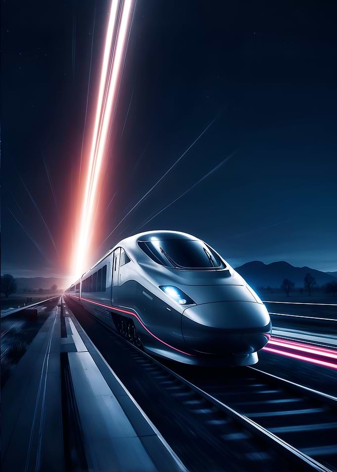 bullet Train speed night