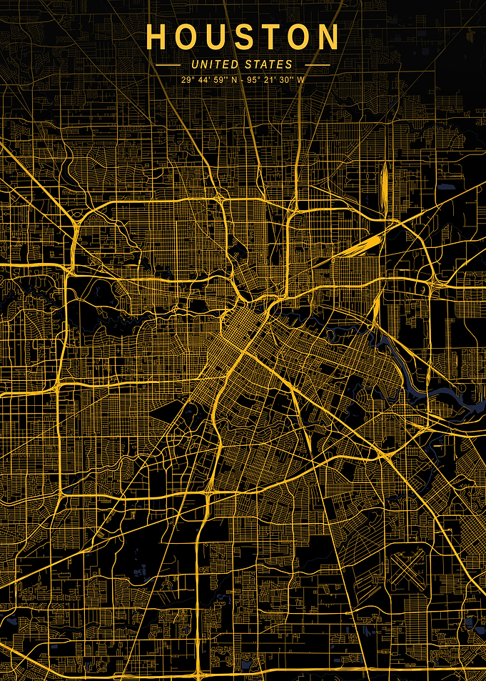 Houston Golden City Map