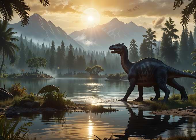 Dinosaur at Sunrise
