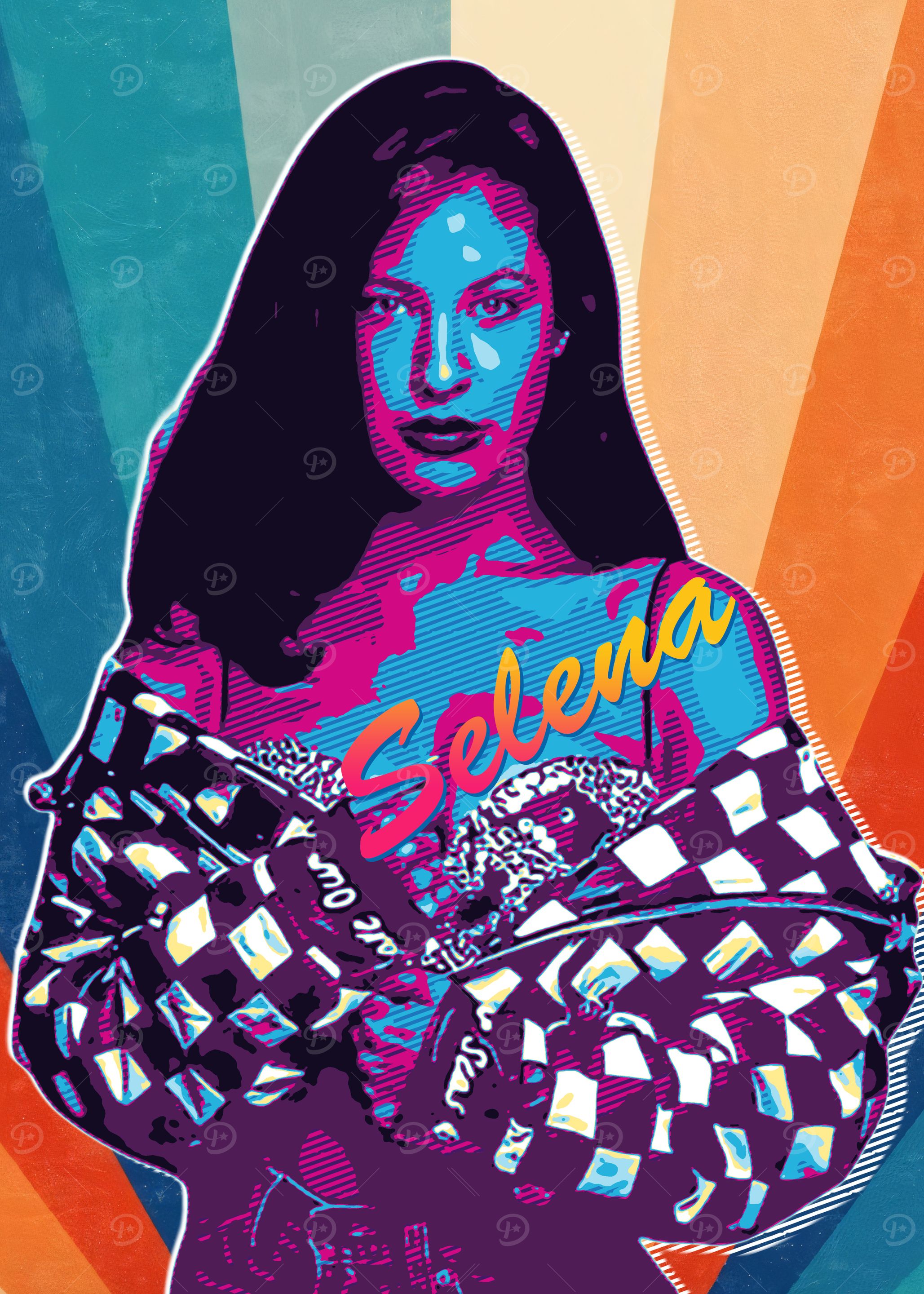 Selena Vintage Retro Portr