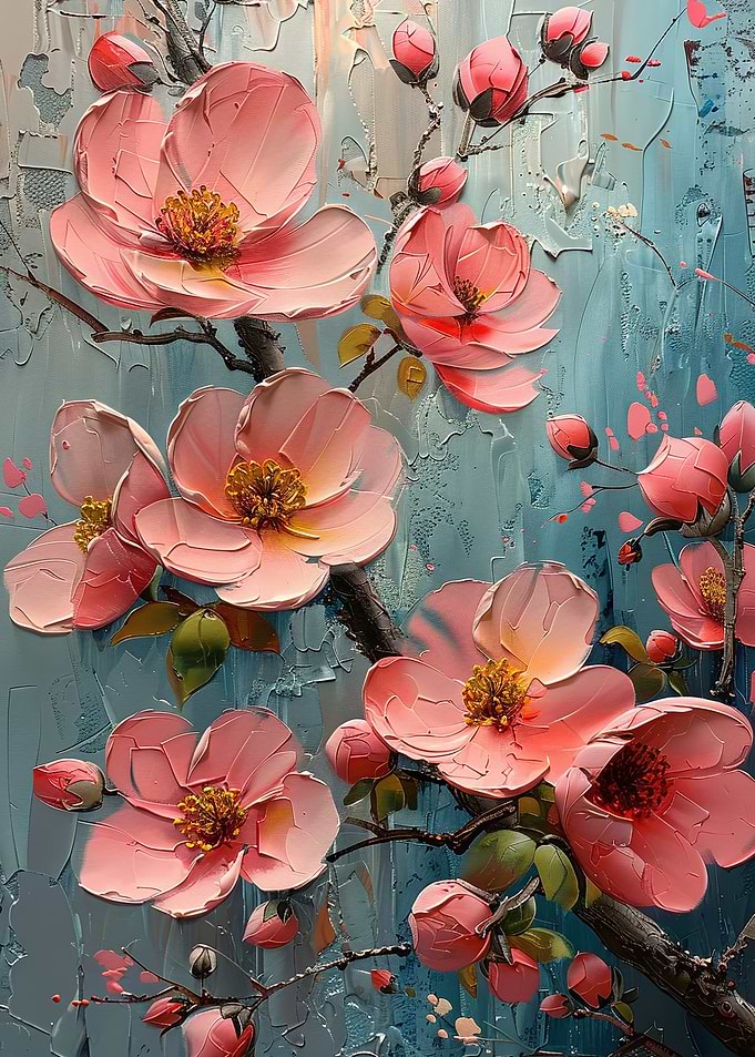 Pink Blossom Painting