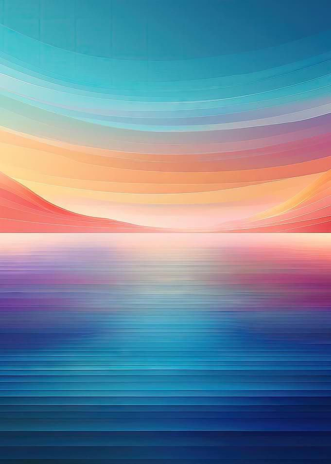 Abstract Sunset Landscape