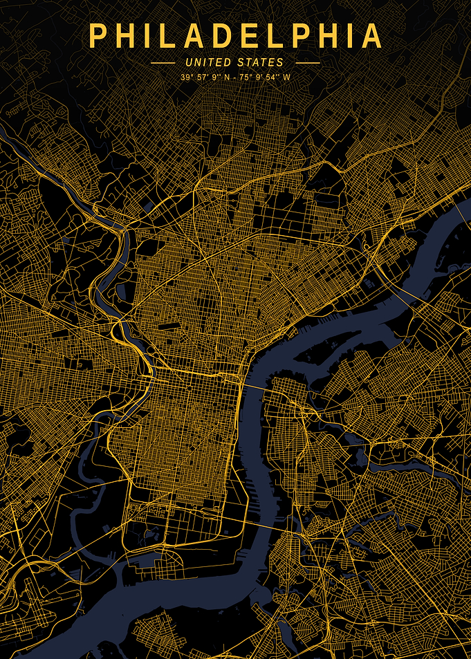 Philadelphia Golden City Map