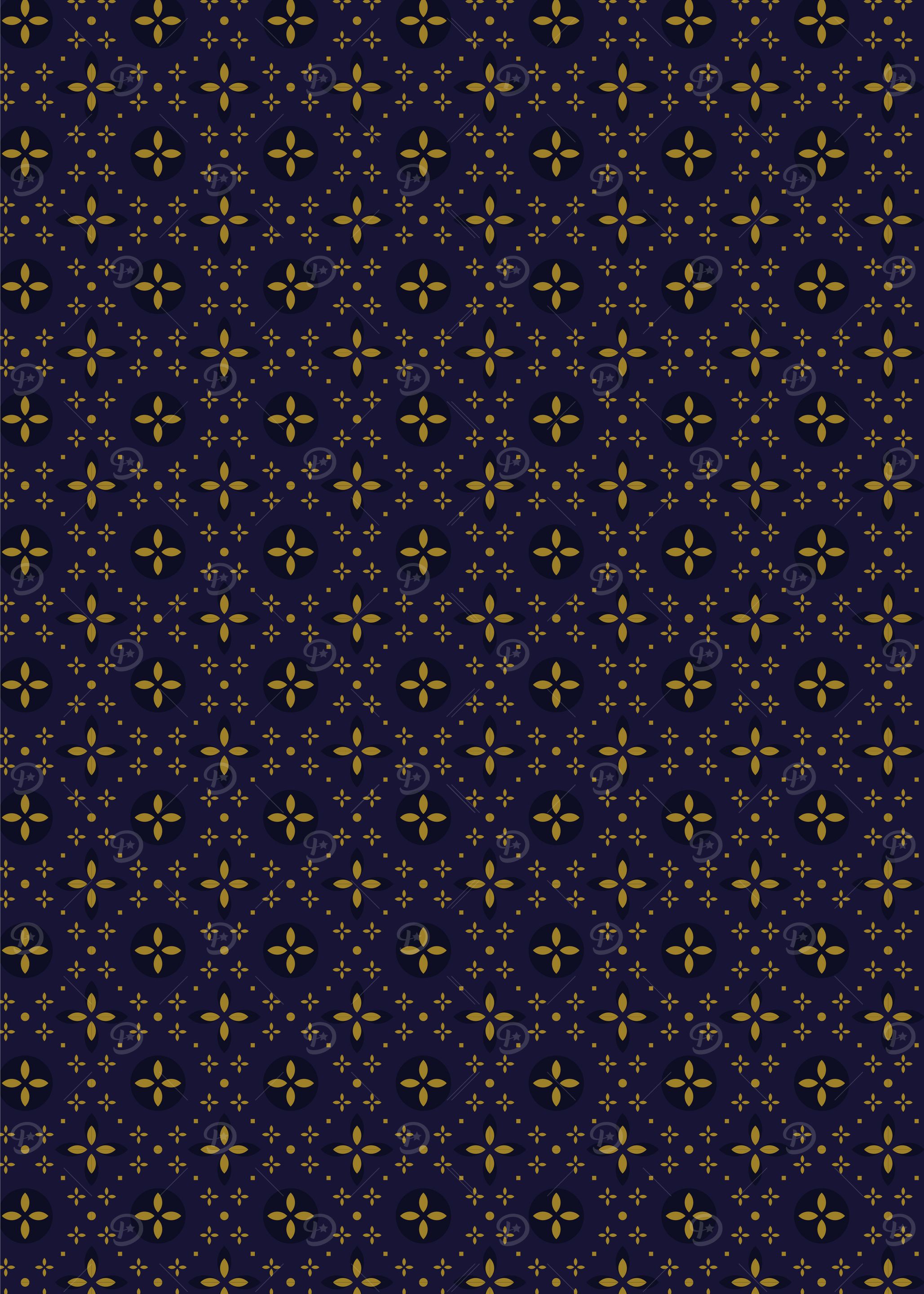 Gold and Blue Pattern