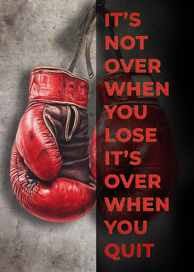 Boxing Gloves Motivation Poster