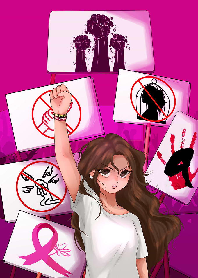 Woman Protesting for Equality