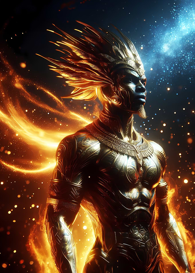 First Man African Chief Warrior