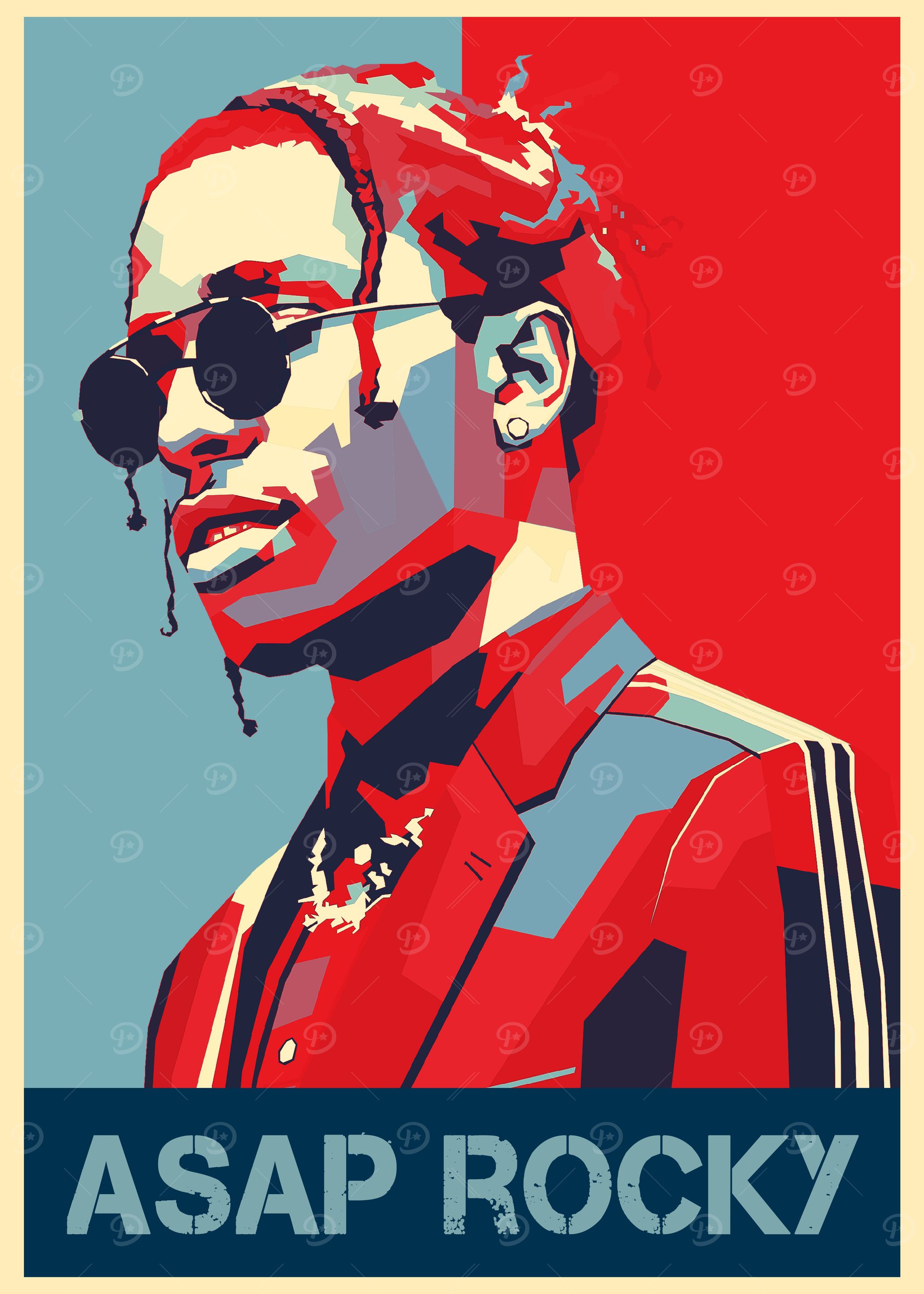 ASAP Rocky Pop Art Portrait