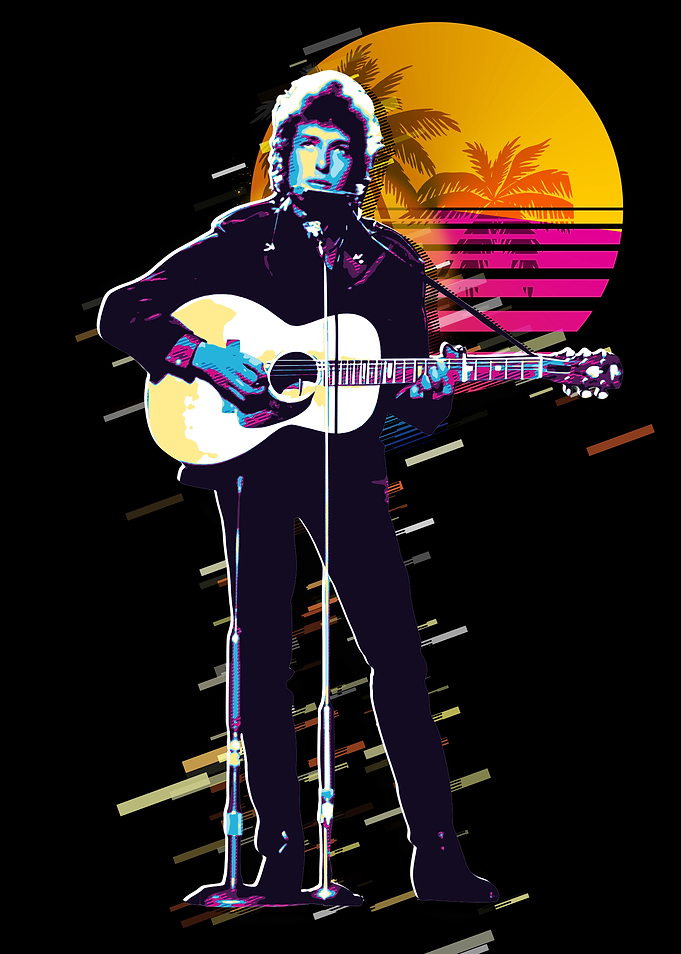 Bob Dylan Retro Art