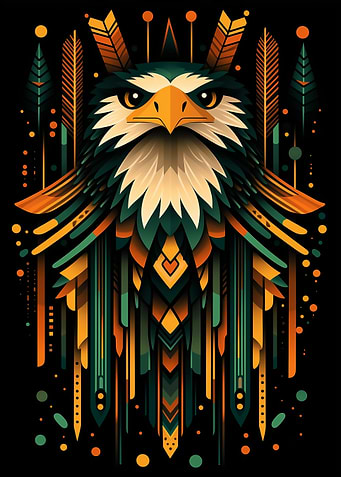Geometric Eagle Art