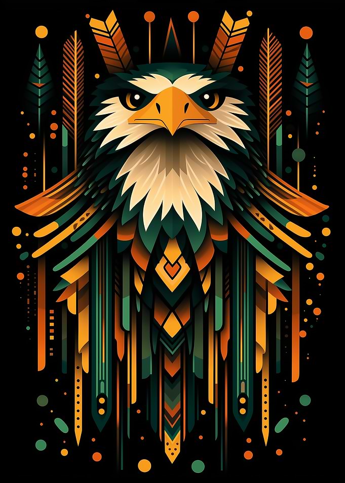 Geometric Eagle Art