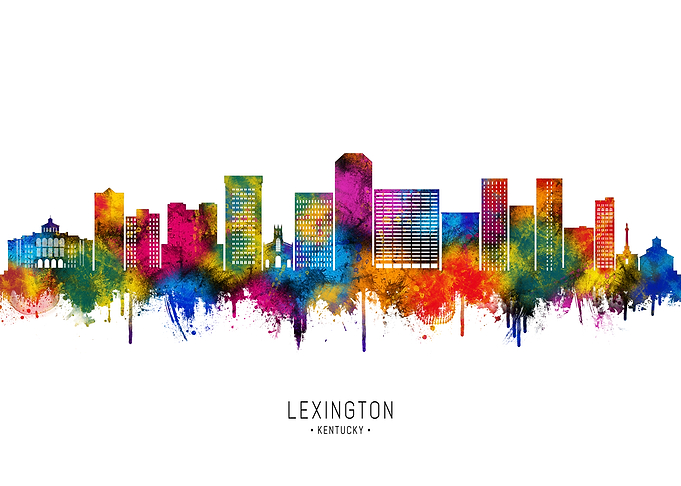 Lexington Skyline Watercolor