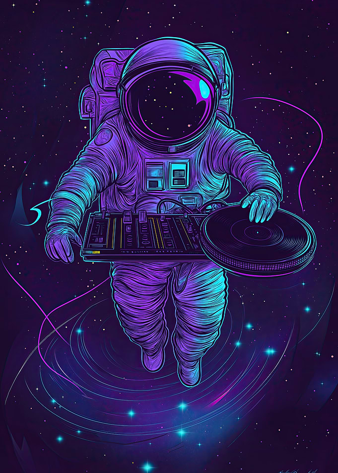 Astronaut DJ in Space