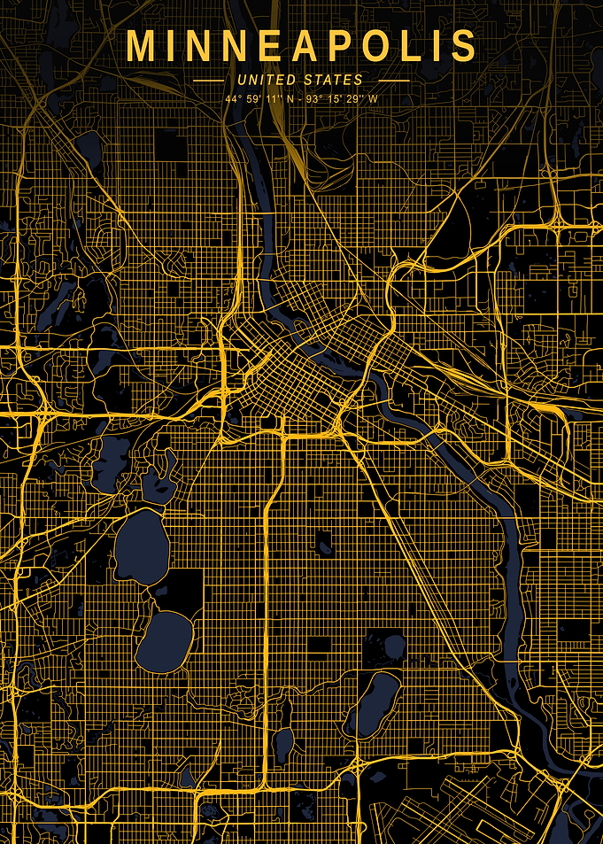 Minneapolis Golden City Map