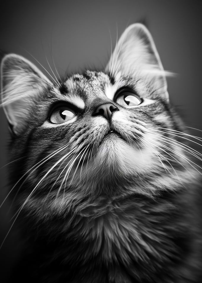 Lifelike Tabby Cat Portrait