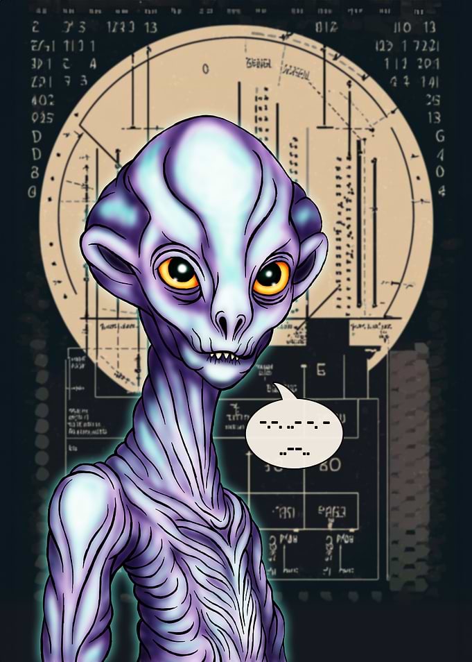 Alien with Morse Code