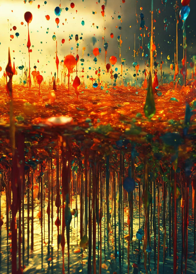 Abstract Paint Drips