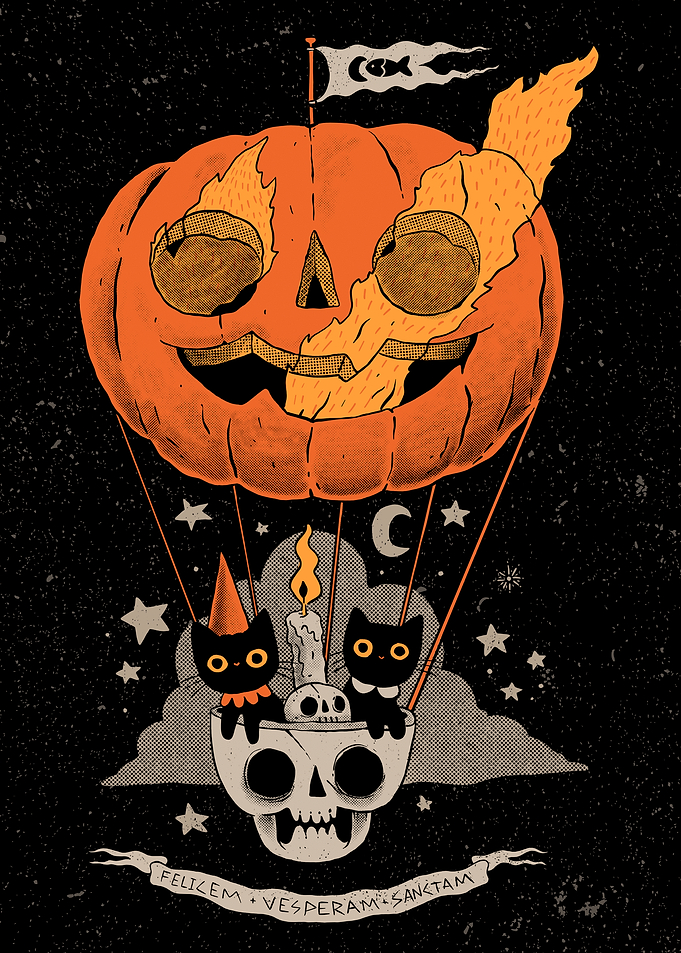 Pumpkin Ballon travel cats