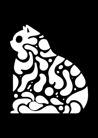White Lava Lamp Cat