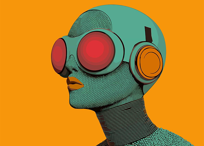 Futuristic Cyborg Portrait