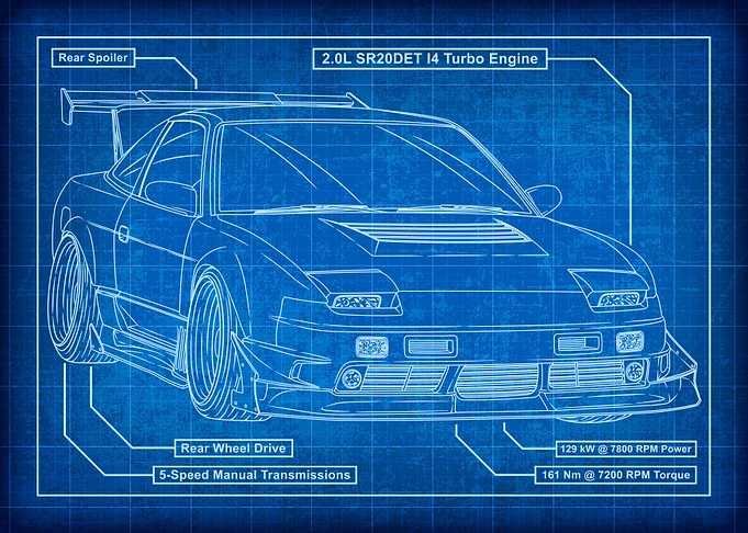 Nissan 180SX Blueprint