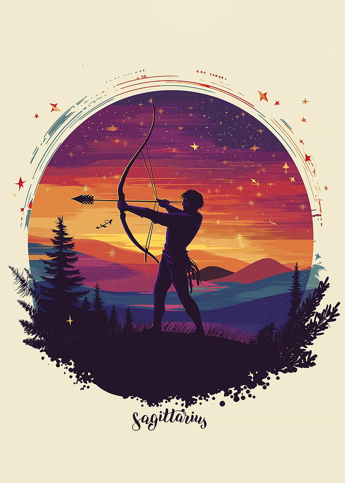 Sagittarius Zodiac Art