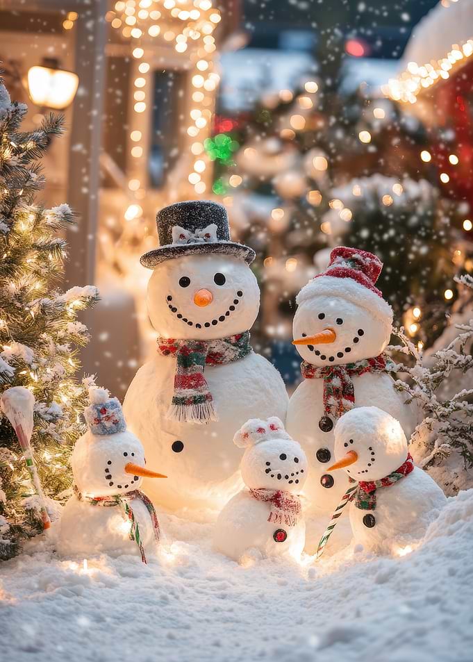 Snowman Family Christmas