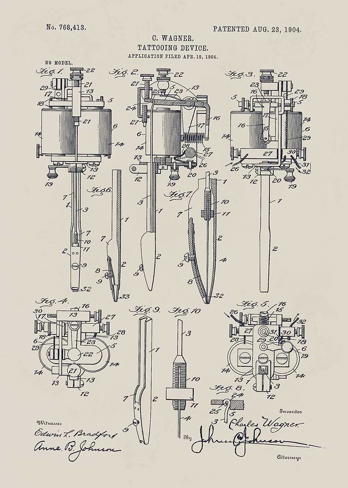Tattooing Device Patent