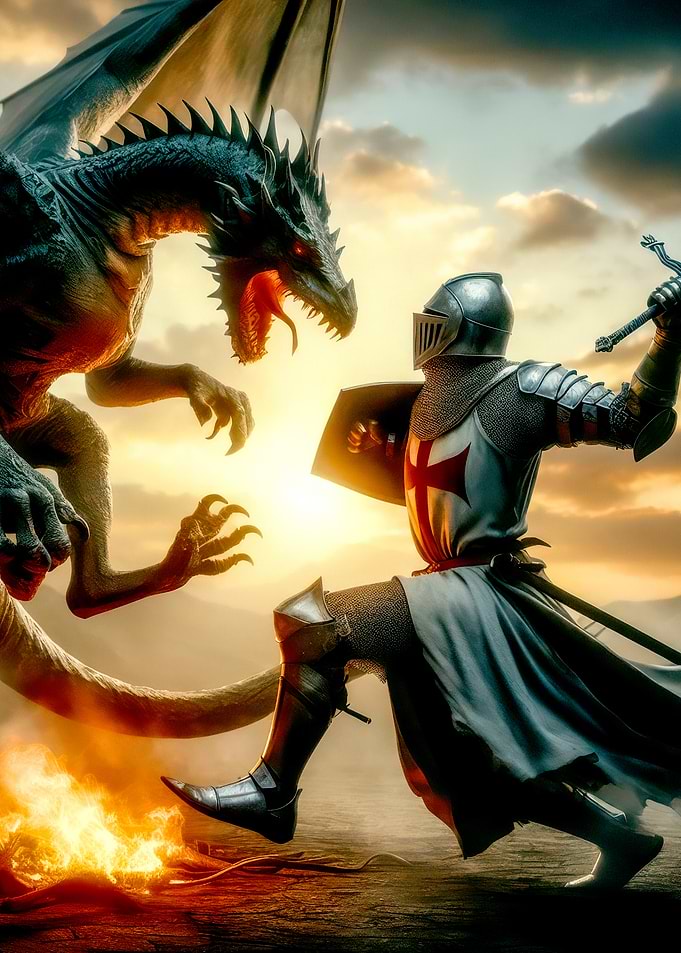 Knight vs Dragon