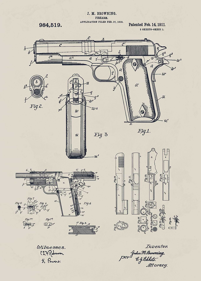 1911 Pistol Patent