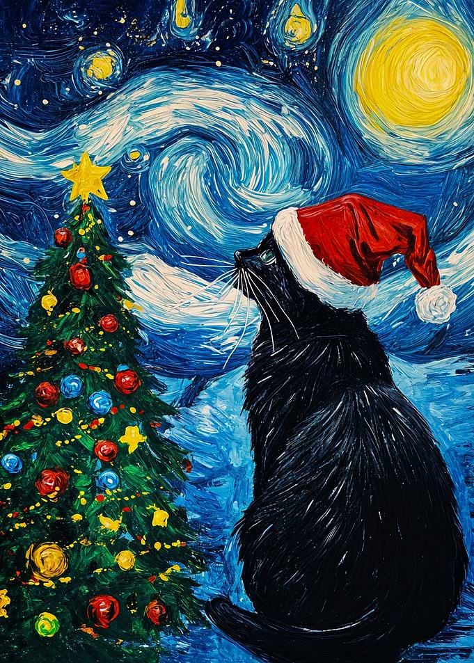 Starry Night Cat