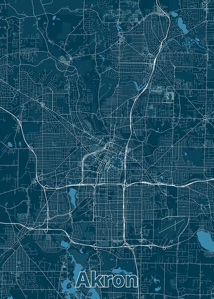 Akron City Map