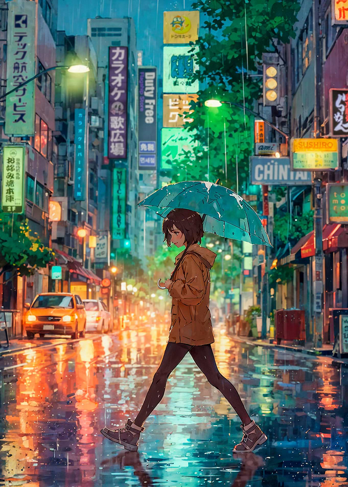 Rainy Night in Tokyo