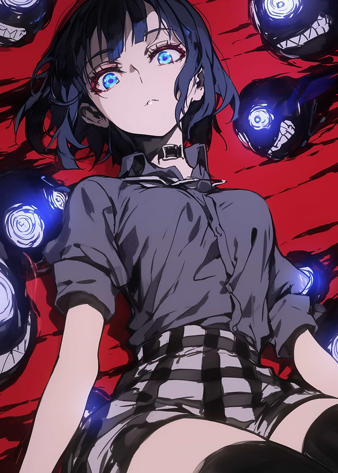 Anime Girl with Blue Eyes